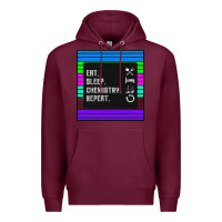 Burgundy Eat Sleep Chemıstray Repeat Premium Hoodie - Bettercallsaul