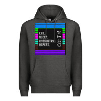 Charcoal Heather Eat Sleep Chemıstray Repeat Premium Hoodie - Bettercallsaul