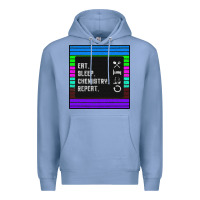 Colony Blue Eat Sleep Chemıstray Repeat Premium Hoodie - Bettercallsaul