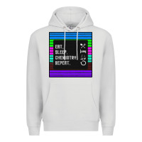 Dove Grey Eat Sleep Chemıstray Repeat Premium Hoodie - Bettercallsaul