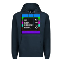Navy Eat Sleep Chemıstray Repeat Premium Hoodie - Bettercallsaul