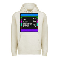 Oatmeal Heather Eat Sleep Chemıstray Repeat Premium Hoodie - Bettercallsaul