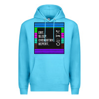 Ocean Blue Eat Sleep Chemıstray Repeat Premium Hoodie - Bettercallsaul