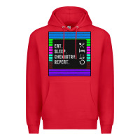 Red Eat Sleep Chemıstray Repeat Premium Hoodie - Bettercallsaul