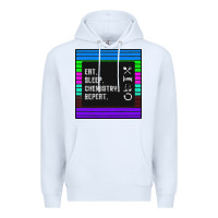 White Eat Sleep Chemıstray Repeat Premium Hoodie - Bettercallsaul