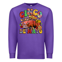 Purple cinco de mayo truck Premium Sweatshirt - LillyAllenDesigns