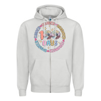 Dove Grey 100 days of school Zipper Hoodie - MaliasSmallBusiness