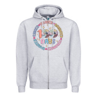 Heather Grey 100 days of school Zipper Hoodie - MaliasSmallBusiness