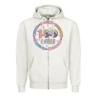 Oatmeal Heather 100 days of school Zipper Hoodie - MaliasSmallBusiness