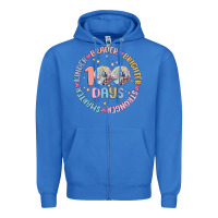 True Royal 100 days of school Zipper Hoodie - MaliasSmallBusiness