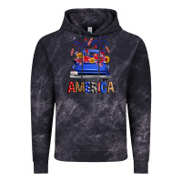 Cloud Black western fourth of july america truck Vintage Hoodie - FaDigitalArtStudio