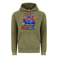 Vintage Olive western fourth of july america truck Vintage Hoodie - FaDigitalArtStudio