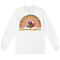 White back to school rainbow hello third grade Long Sleeve Tee - AdoDesignShop