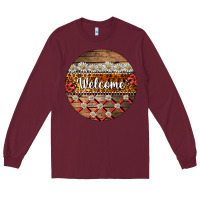 Burgundy ladybug welcome ornament Long Sleeve Tee - BarkalooDesign