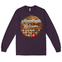 Plum ladybug welcome ornament Long Sleeve Tee - BarkalooDesign