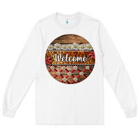 White ladybug welcome ornament Long Sleeve Tee - BarkalooDesign