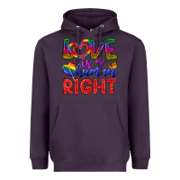 Plum Love İs a Human Right Heavyweight Hoodie - BundleAndBundleShop