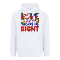 White Love İs a Human Right Heavyweight Hoodie - BundleAndBundleShop
