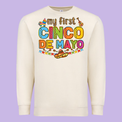 My First Cinco De Mayo Premium Sweatshirt Designed By Lillyallendesigns