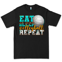 Black eat sleep volleyball repeat Premium Tee - texasbilliewilder