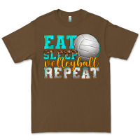Cacao eat sleep volleyball repeat Premium Tee - texasbilliewilder