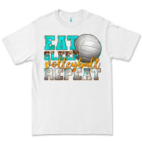 White eat sleep volleyball repeat Premium Tee - texasbilliewilder