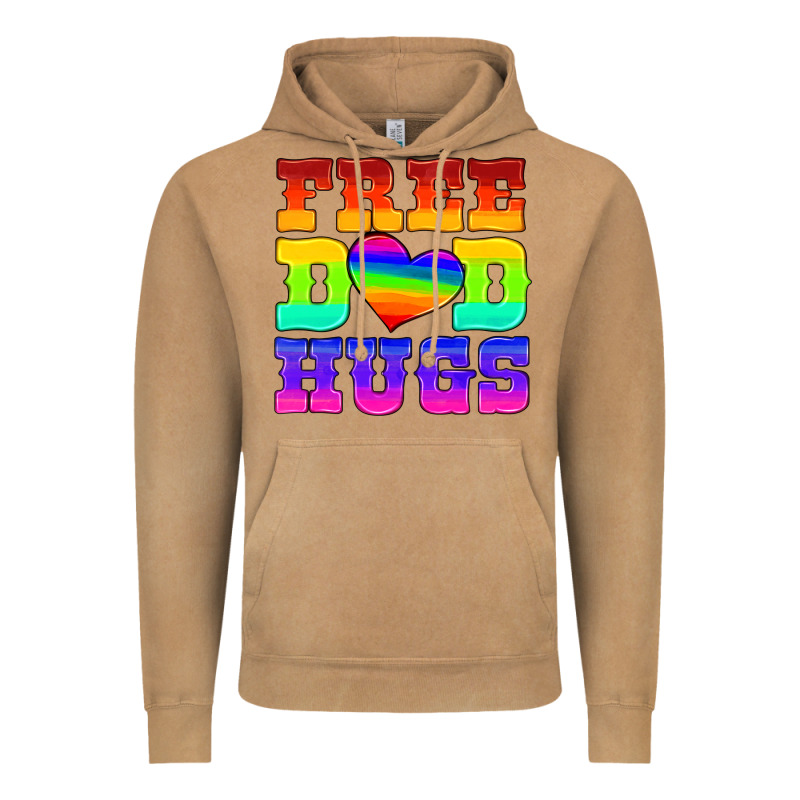 Lgbtq Free Dad Hugs Vintage Hoodie by HRA Design Shop | Teevron