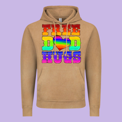 Lgbtq Free Dad Hugs Vintage Hoodie Designed By Hra Design Shop
