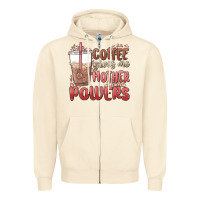 Sandshell coffee gives me mother powers Zipper Hoodie - MaliasSmallBusiness
