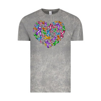 Cloud Rock cancer ribbon heart Vintage Tee - AdoDesignShop