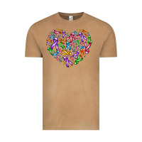 Vintage Camel cancer ribbon heart Vintage Tee - AdoDesignShop