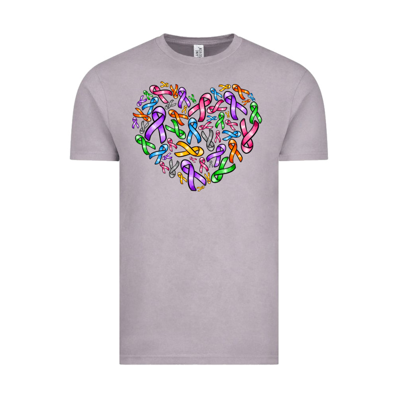 Cancer Ribbon Heart Vintage Tee by AdoDesignShop | Teevron