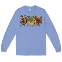 Colony Blue Peace Love New Hampshire Red Chicken Long Sleeve Tee - LillyAllenDesigns