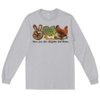 Moon Dust Peace Love New Hampshire Red Chicken Long Sleeve Tee - LillyAllenDesigns