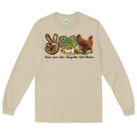 Mushroom Peace Love New Hampshire Red Chicken Long Sleeve Tee - LillyAllenDesigns