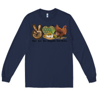 Navy Peace Love New Hampshire Red Chicken Long Sleeve Tee - LillyAllenDesigns