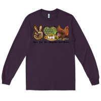 Plum Peace Love New Hampshire Red Chicken Long Sleeve Tee - LillyAllenDesigns