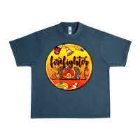 Midnight Navy firefighter coasters Urban Heavy Tee - AdoDesignShop