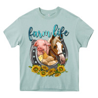 Arona chicken pig horse farm life Heavy Core Tee - texasbilliewilder