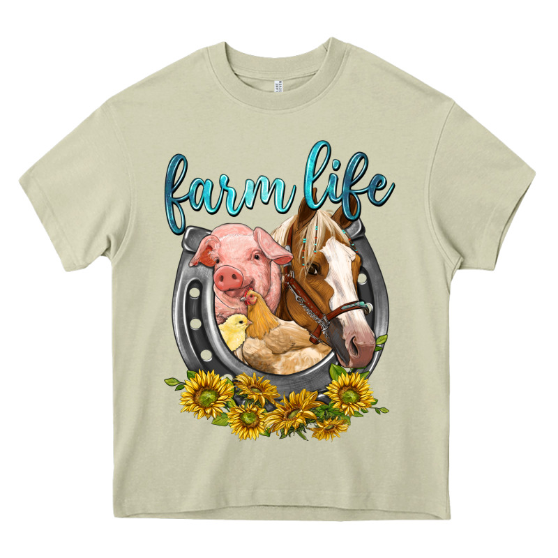 Chicken Pig Horse Farm Life Heavy Core Tee by texasbilliewilder | Teevron