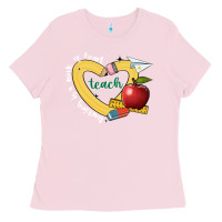 Bubblegum Pink teaching is a work of heart Ladies Tee - JahusDesignShop