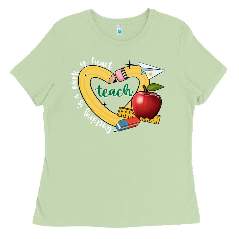 Teaching Is A Work Of Heart Ladies Tee by JahusDesignShop | Teevron