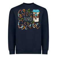 Navy coffee and grace Heavyweight Sweatshirt - JahusDesignShop