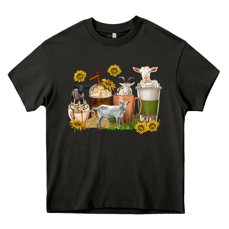 Coffee Cups Goats Heavy Core Tee by texasbilliewilder | Teevron