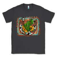 Smoke cactus sunflower cowhide horseshoe  background Classic Tee - Artiststas