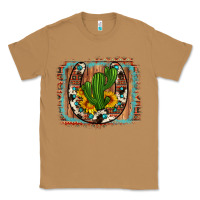 Toasted Coconut cactus sunflower cowhide horseshoe  background Classic Tee - Artiststas