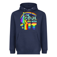 Navy Lgbtq İ'm Cool With İt Heavyweight Hoodie - BundleAndBundleShop