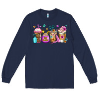Navy hair hustler coffee Long Sleeve Tee - Jasminsmagicworld