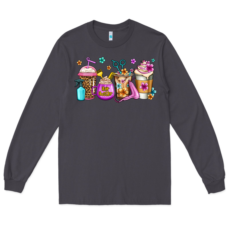 Hair Hustler Coffee Long Sleeve Tee by Jasminsmagicworld | Teevron