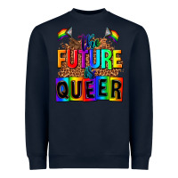 Navy the fuuture is queer Heavyweight Sweatshirt - AdoDesignShop